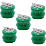 Vhbw - 5x NiMH pile bouton de remplacement pour type V80H 2 épingles 80mAh 2,4V convient pour les batteries de modélisme etc.