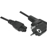 Câble d'alimentation tripolaire - [MARQUE] - 5 mètres - Connecteur IEC 60320 C5 - Connecteur CEE 7/7 incliné