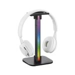 RGB-hörlursställ, spelheadset-skärmställ, LED-bas, USB-uppladdningslampa, hörlursstöd, fäste