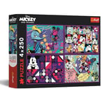 Trefl 4 en 1 : Disney, Série d’Aventures de Mickey Mouse-4 x 250 Pièces-Ensemble de Quatre Puzzle pour Les Adolescents, 13308, Multicolor