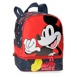 Disney Mickey Mouse Fashion Backpack with Snack Holder, Multicoloured, 23 x 28 x 13 cm, Microfibre, 8.37 L, Multicoloured, Backpack with Snack Holder