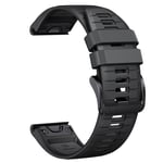 Tofarget klokkerem i silikon for Garmin Fenix 7 Pro Sort 22mm