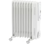 STATUS OFH9-2000W1PKB Portable Oil-Filled Radiator - Grey, Silver/Grey