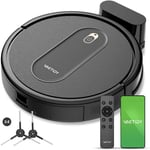 Vactidy Nimble T6 Robot Vacuum Cleaner, Strong Suction, Automatic Self-Charging Robotic Vacuum, WiFi/Alexa/App/SiRi/Remote Control Robotic Vacuum, 7.35cm Thin, Ideal for Pet Hair, Carpet, Hard Floor