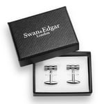 Swan & Edgar Mens Cufflinks - Silver - One Size