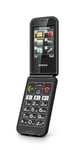 emporiaTALKglam Senior Phone, Contract-Free, Foldable mobile phone, Easy to use, Mobile Phone with Emergency Button, 2.4-Inch Display, Black