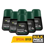 Garnier Men Magnesium Ultra Dry Roll-On Deodorant 50ml 3, 6 Pack