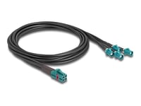 Delock - Antennekabel - Mini Fakra Z Connector Quad (Hann) Til Fakra Z Connector B-Type (P) - 1 M - Blå, Ral 5021