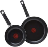 Tefal Taste Twin Pack, Aluminium Frying Pans, Pan Set, Pans 20 Cm and 28 Cm Diam