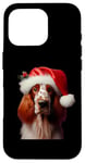 iPhone 16 Pro English Setter With Santa Hat Christmas Dog Owner Lover Mom Case