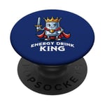 Energy Drink King Funny Can of Energy Drink PopSockets Adhesive PopGrip