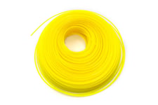 vhbw Câble de coupe 2mm jaune 100m pour tondeuses à gazon et débroussailleuses p.ex. Bosch, Einhell, Gardena, Husqvarna, Makita, Stihl, Wolf Garten