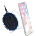 Metal Qi Wireless Charger Fast Charging Dock Mat Pad For Iphone B Silver