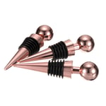 3 Pcs Wine Bottle Corks, Vacuum Wine Bottle Stopper, Rose Gold