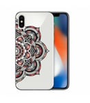 Coque iphone XR mandala tartan rouge