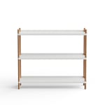 NINE - BOLT Shelving 1000 - 3 shelves Oak Natural Grey - Hyllor & Hyllsystem - Lennart Ebert - Grå - Metall/Trä