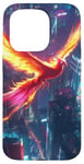 Coque pour iPhone 15 Pro Cyber Phoenix Futuriste Cyberpunk Raven