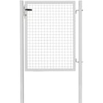 Portillon pour cloture grillagée Garden+ blanc l. 105 x H.125 cm