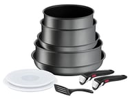 Tefal Ingenio Easy ON Pots & Pans Set, 13 Pieces, Stackable, Removable  Handle, Space Saving, Non-Stick, Non Induction, Black, L1599243