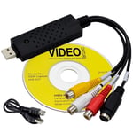 Convertisseur vidéo numérique USB 2.0,4 canaux,audio liatif,boîtier de carte VHS,magnétoscope,TV vers DVD,enregistreur,prise en charge pour IOS,PC Windows - Type < =0.5m