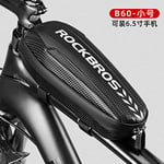 Bicycle Bag Front Beam Bag Front Bag Mountain Bike Hard Shell Upper Tube Bag Riding Equipment Accessories As shown Black trumpet 1.1L