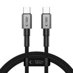 Tech-Protect Ultraboost DNA PD 60W/3A USB-C till USB-C-Kabel 1m - Svart / Mörkgrå