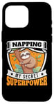 iPhone 16 Pro Max Napping Superpower Power Nap Lazy Pajama Day Sleep Sloth Case