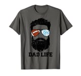 Football Volleyball Dad Messy Hair Beard Football Volleyball T-Shirt