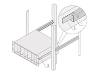 Schroff Teleskopskinner Med Adapterskinne For Underrack - Steinfungsprof.Bgtr 355T (24562456)