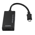 Adaptateur Micro USB vers HDMI 1080P, son st&eacute;r&eacute;o &agrave; 8 canaux, adaptateur vid&eacute;o HDMI &agrave; 5 broches pour Android