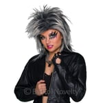 Bristol Novelty BW185 Foxy Rocker Wig   For Women   Silver Two Tone, Grey/Black,