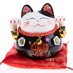 lachineuse - Chat Maneki Neko - Tirelire Chat Japonais Porte Bonheur - Figurine Cadeau Japon - Objet Kawaii Déco - Lucky Cat Porcelaine - Chat Chinois Asie Décoration - Chance, Fortune, Prospérité