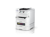 Epson Workforce Pro Em-C8100rdwf - Multifunktionsskrivare - Färg - Bläckstråle - A3 (Media) - Upp Till 22 Sidor/Minut (Kopiering) - Upp Till 25 Sidor/Minut (Utskrift) - 335 Ark - 33.6 Kbps - Usb 2.0, Gigabit Lan, Wi-Fi(Ac)