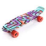 meteor Skateboard Plastic Cruiser Ridge Mini Skate 22"/56cm Planche a roulettes Vintage Complet (Graffiti)