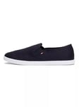 Tommy Hilfiger, Women, Canvas Slip-On Sneaker, Cupsole Sneaker, Blue, 3.5