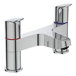 Ideal Standard B1824AA Ceraflex Robinet de Baignoire à 2 Trous Remplissage de Bain, Chrome, Dual Control Bath Filler