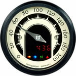 Multifunktionell hastighetsmätare motogadget - Mst multi funktion analogue speedo 49mm bl svart, vit