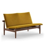 House of Finn Juhl - Japan Sofa 2-seater, Walnut, Cat. 1 Remix 412 - Soffor - Finn Juhl - Grön,Träfärgad