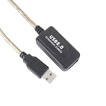 10M USB 2.0 Type A Male To Female Extension Extender Cable Cord Black New