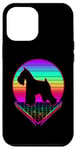 iPhone 12 Pro Max Miniature Schnauzer Retro Vintage 80s Funny Dog Lover Case