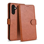 Case Collection for Samsung Galaxy A54 5G Phone Case - Premium Leather Folio Flip Cover | RFID-Technology | Kickstand | Money and Card Holder Wallet | Compatible with Samsung A54 Case Brown