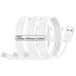 3 Pack Apple MFi Certified iPhone Charger Cable 2m, Apple Lightning to USB Cable Cord 2 metres Fast Charging Apple Phone Long Chargers for iPhone13/12/12 mini/ 11/11Pro/Max/X/XS/XR/XS Max/8/7/6/iPad