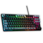 The G-Lab - Keyz Caesium TKL - Clavier Gamer TKL 87 Touches Filaire USB AZERTY, RGB Personnalisable, Macros programmables - Clavier Gaming Compact sans Pavé Numérique PC/PS4/PS5/XBOX - (Noir-Gris)