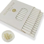 Bâton de cire, 30 PCS mini pistolet à colle bâton de cire d'étanchéité pour tampon de cire, bâtons de cire de scellement pour invitations de mariage, cartes (Pearl White)