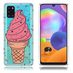 Deco Samsung Galaxy A31 skal - Röd Glass