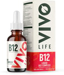 Vivo Life Vitamin B12 Complex, High Potency Health Supplement, Orange Flavour Li