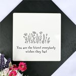 Square Porcelain Coaster | Drinks Mat Friends Family Love Keepsake Words