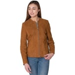 Veste Rose Garden  ELISA CURVE GOAT SUEDE COGNAC