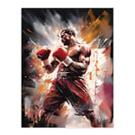 Artery8 The Contender Boxing Heavyweight Champion Of The World Action Artwork Man Cave Extra Large XL Wall Art Poster Print