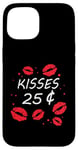 Coque pour iPhone 15 Bisous 25 Cents Love Heart Funny Valentines Day